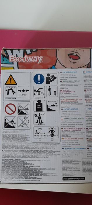 Colchão insuflável estilo pop art