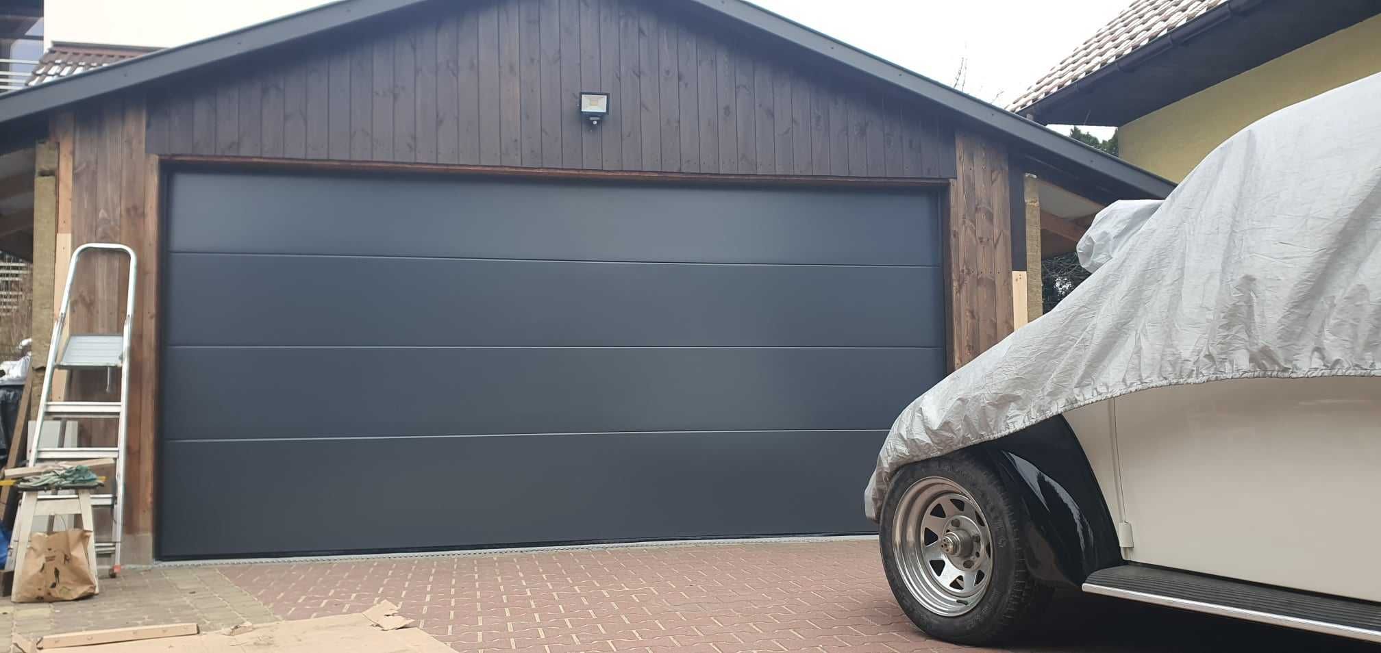 Brama garażowa segmentowa ocieplana 2500x2250 złoty dąb z GWARANCJĄ