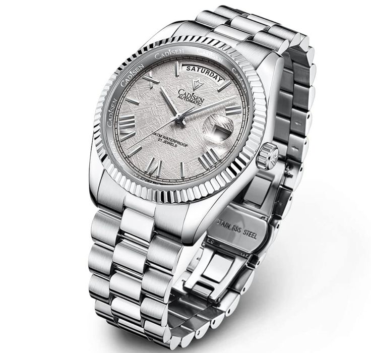 Годинник CADISEN Men's Automatic з резервом ходу Сапфірове Скло
