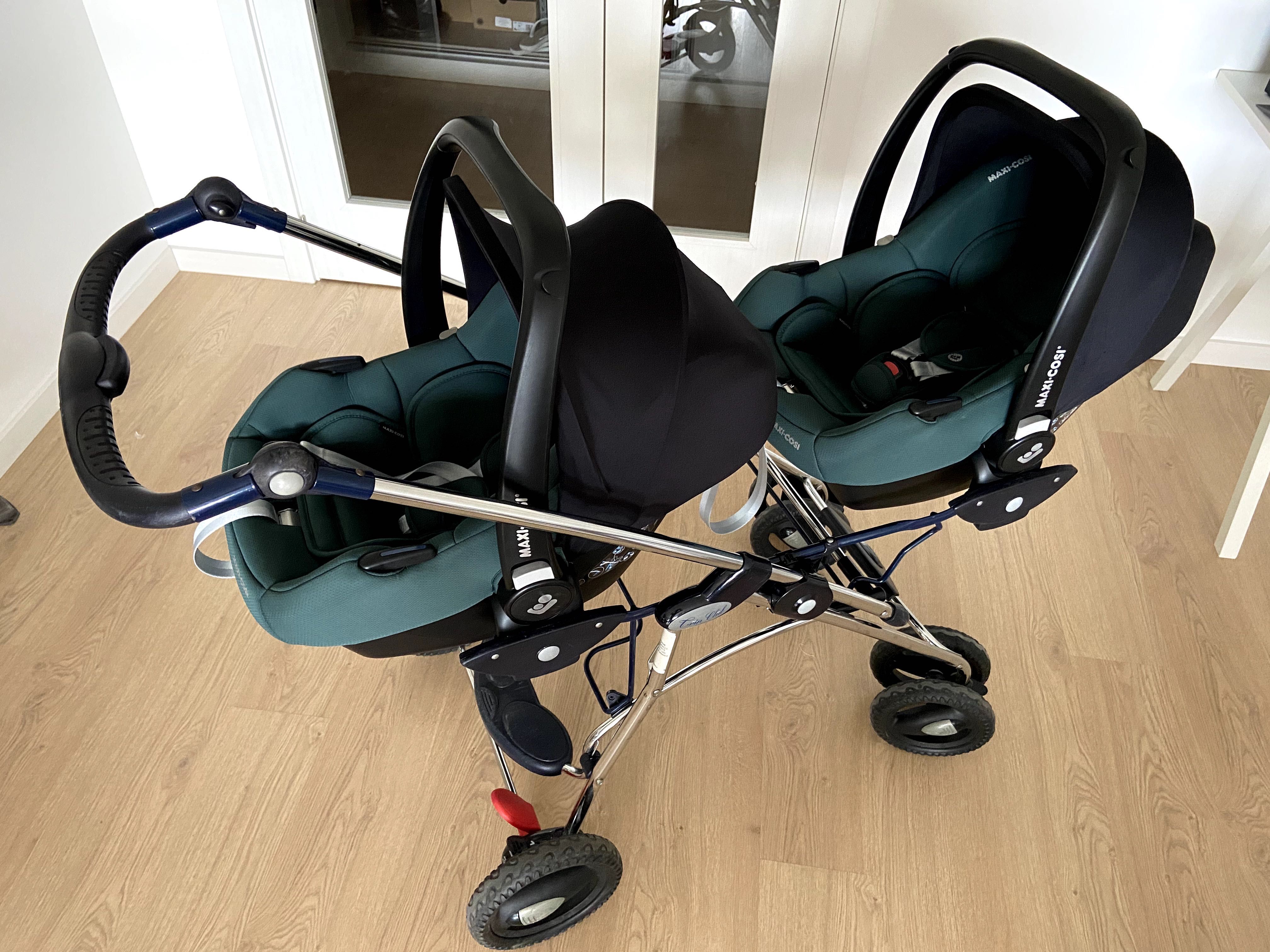 Ovos/Babycoques Maxi-Cosi CabrioFix i-Size e adaptadores - como novos