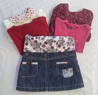 Conjunto de roupa bebé 3-6m Vestido Chicco +blusas lote 5 peças