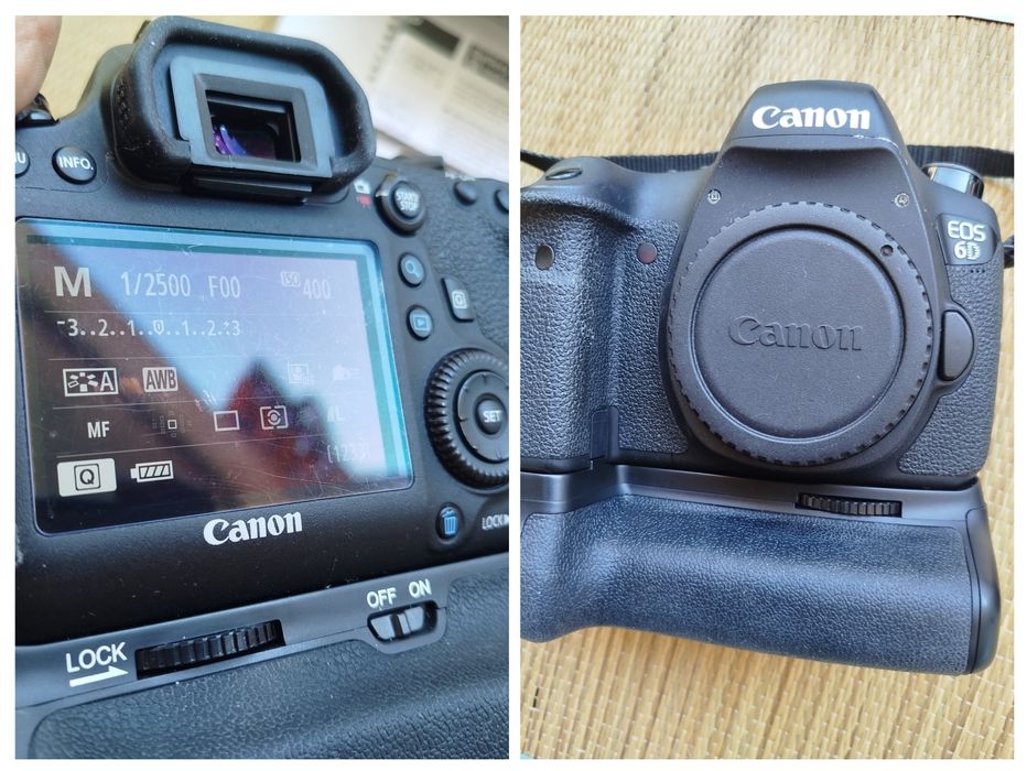 Canon 6d, punho, lente, flash e cartão de memória