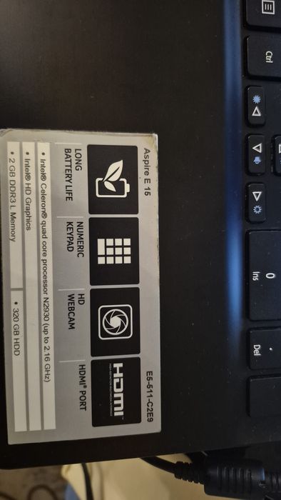 Acer aspire E5-511-C2E9 [2 ram/320 hdd/4* 1.83Ghz]