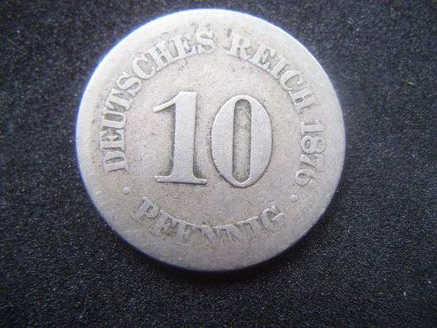 Stare monety 10 fenig 1876 J Niemcy /2.2