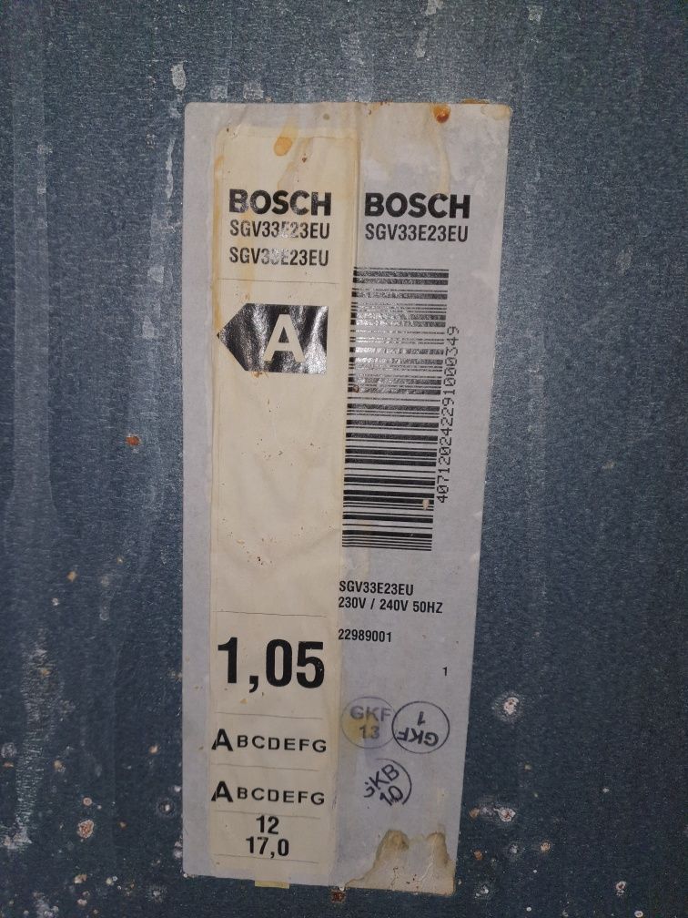 Zmywarka bosch sgv33e23eu stan nieznany