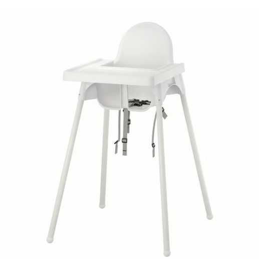 ANTILOP Krzesełko do karmienia, biały + Nocnik zielony grais