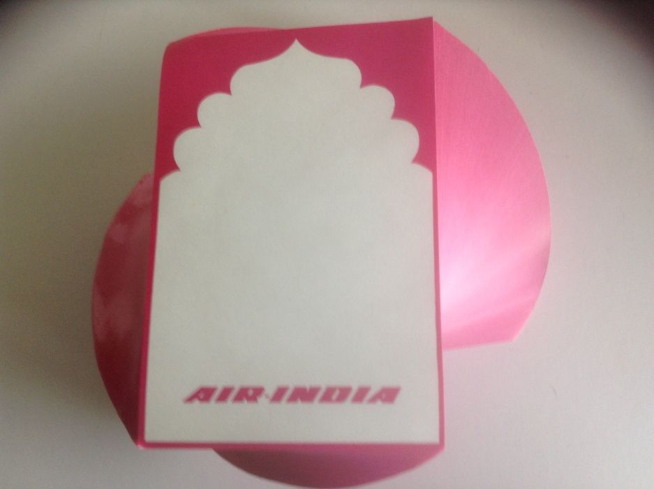Aviação - Bloco de notas da Air India companhia aérea