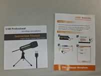 N031 Profesjonalny Mikrofon USB Kondensator Do Nagrywania Streaming