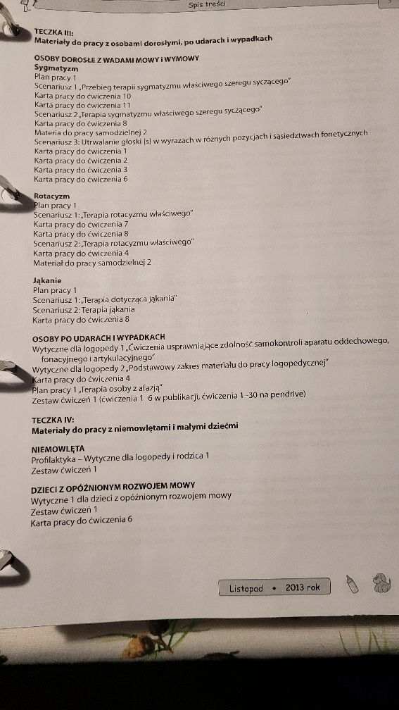 Teczka pracy logopedy + materiały multimedialne na pendrive