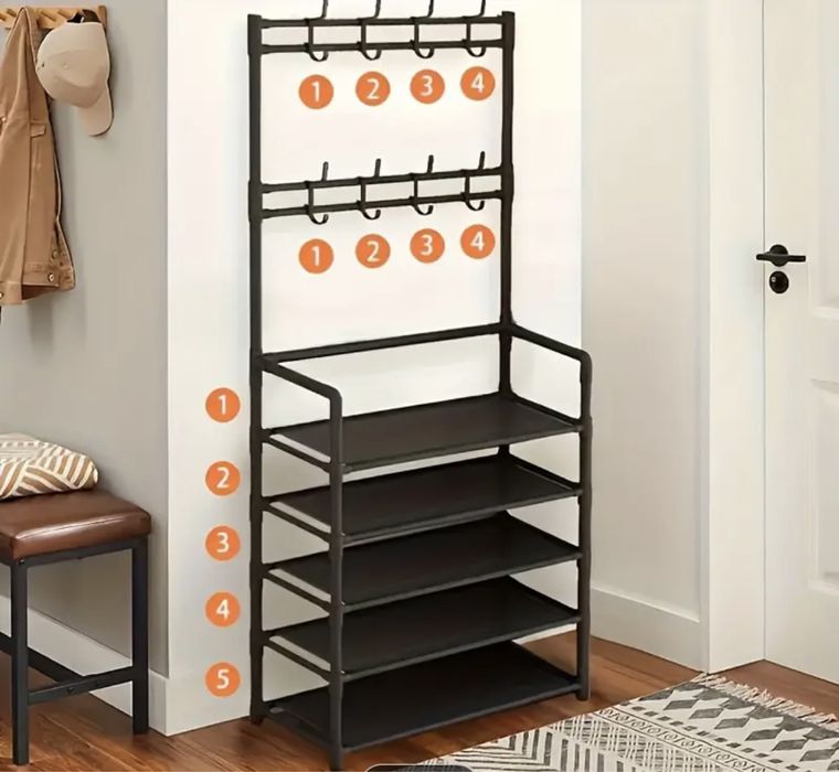 Stojak organizer na buty i ubrania 5 poziomowy