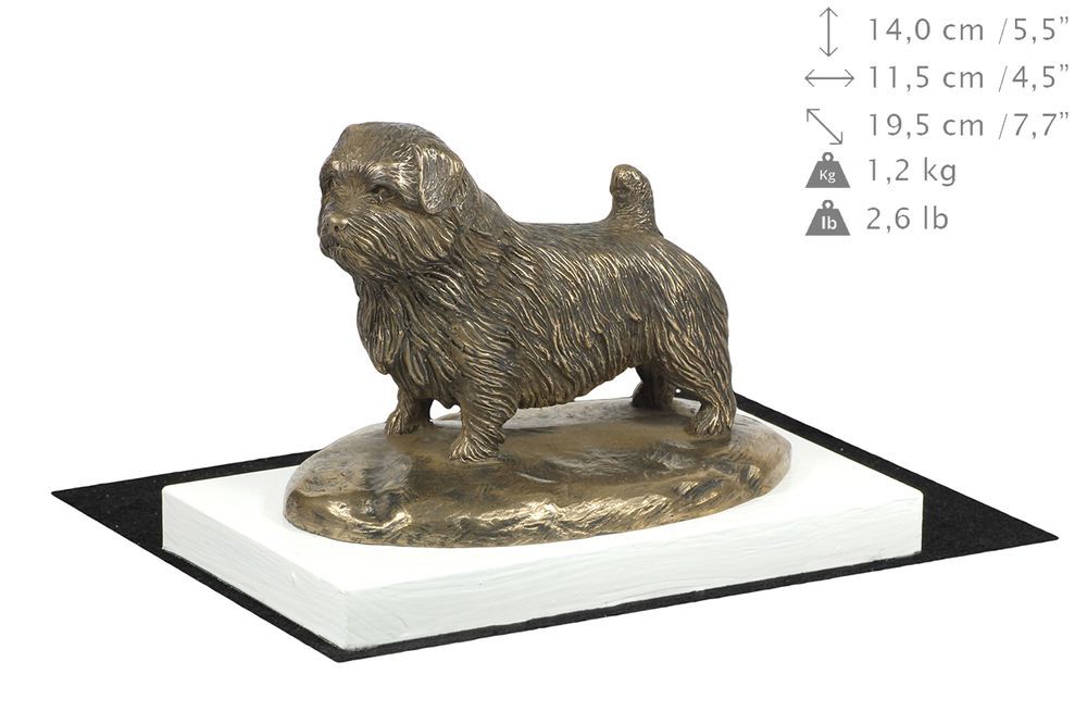 Norfolk Terrier statuetka na białym drewnie Art-Dog