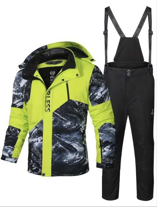 Зимовий новий чоловічий теплий костюм для лиж розмір М-L