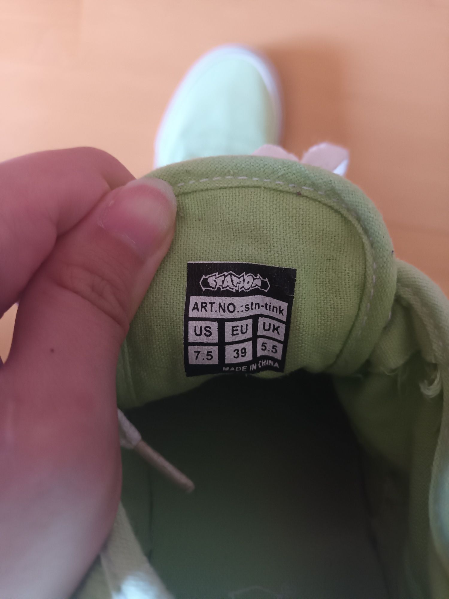 Sapatos station verdes pastel