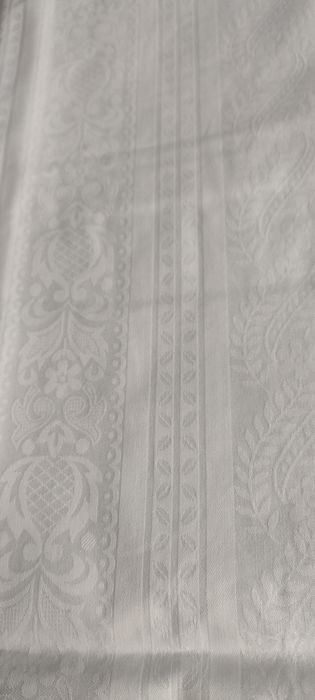 Pościel bawełniana 100% Adamaszek,1998r bialy komple z firmy Frotex