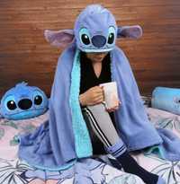 Stitch Disney koc narzuta koc z kapturem kocyk hooded throw na prezent