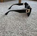 Okulary czarne logo Dior
