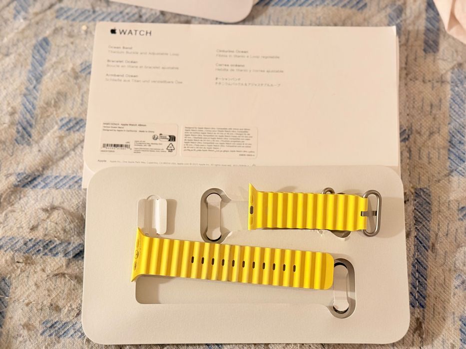 Pulseira Ocean Titanio Natural Apple Watch Ultra 49mm Amarela Original