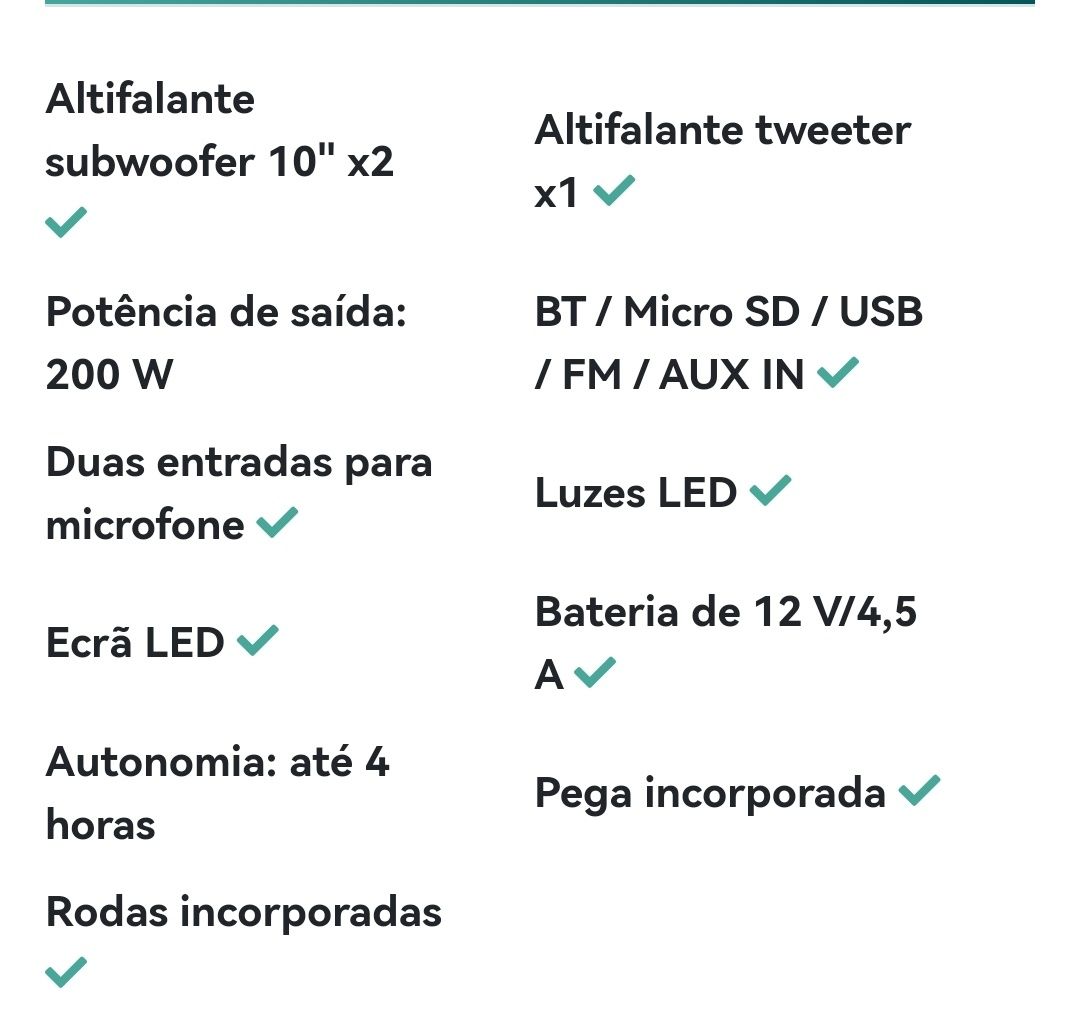 Coluna / sistema som NGS Wildrock com karaoke