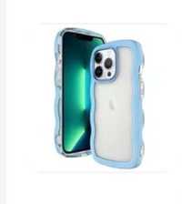 Case IPhone 12 pro błękitne etui baby blue obudowa case błękit