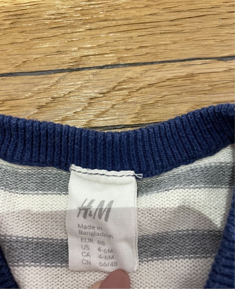 H&M sweter na guziki, rozm. 68