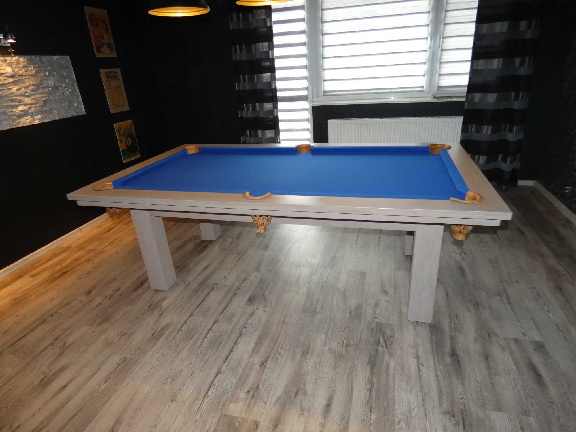 Stół Bilardowy Hermes 8 ft , dębowy , noga prosta z płytą kamienną