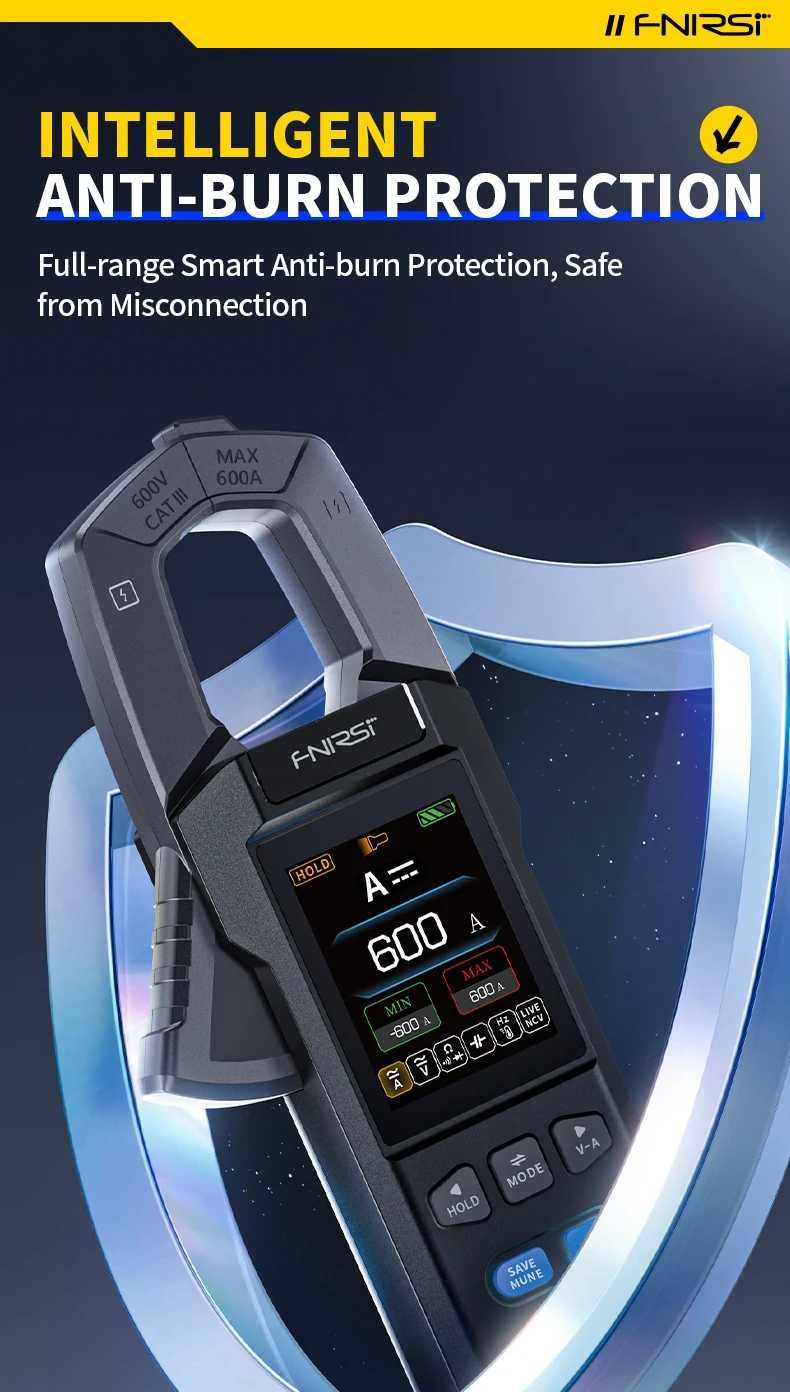 FNIRSI DMC-100 — професійні AC/DC кліщі-мультиметр 600А\10000В