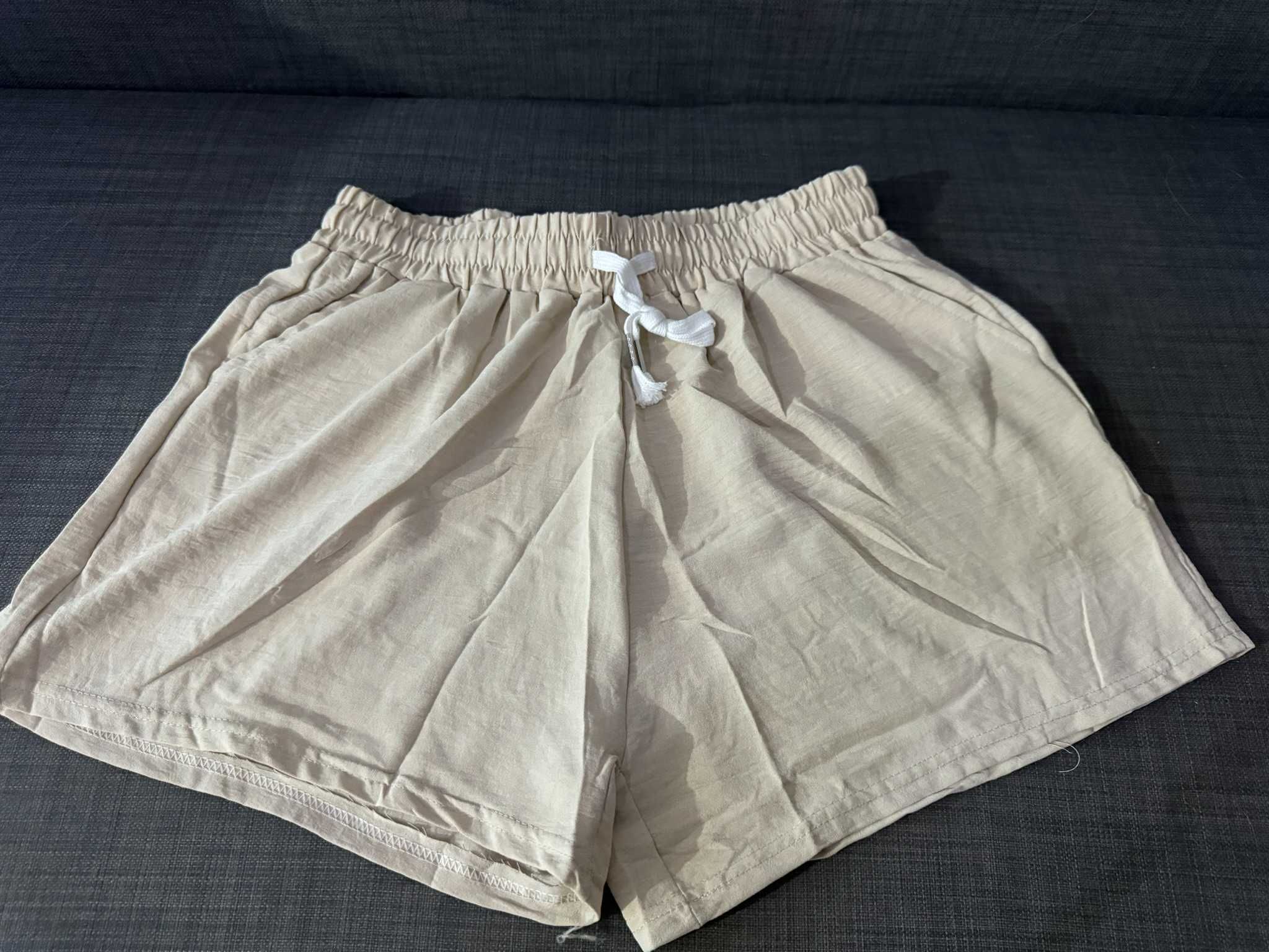 Calções Creme tipo linho