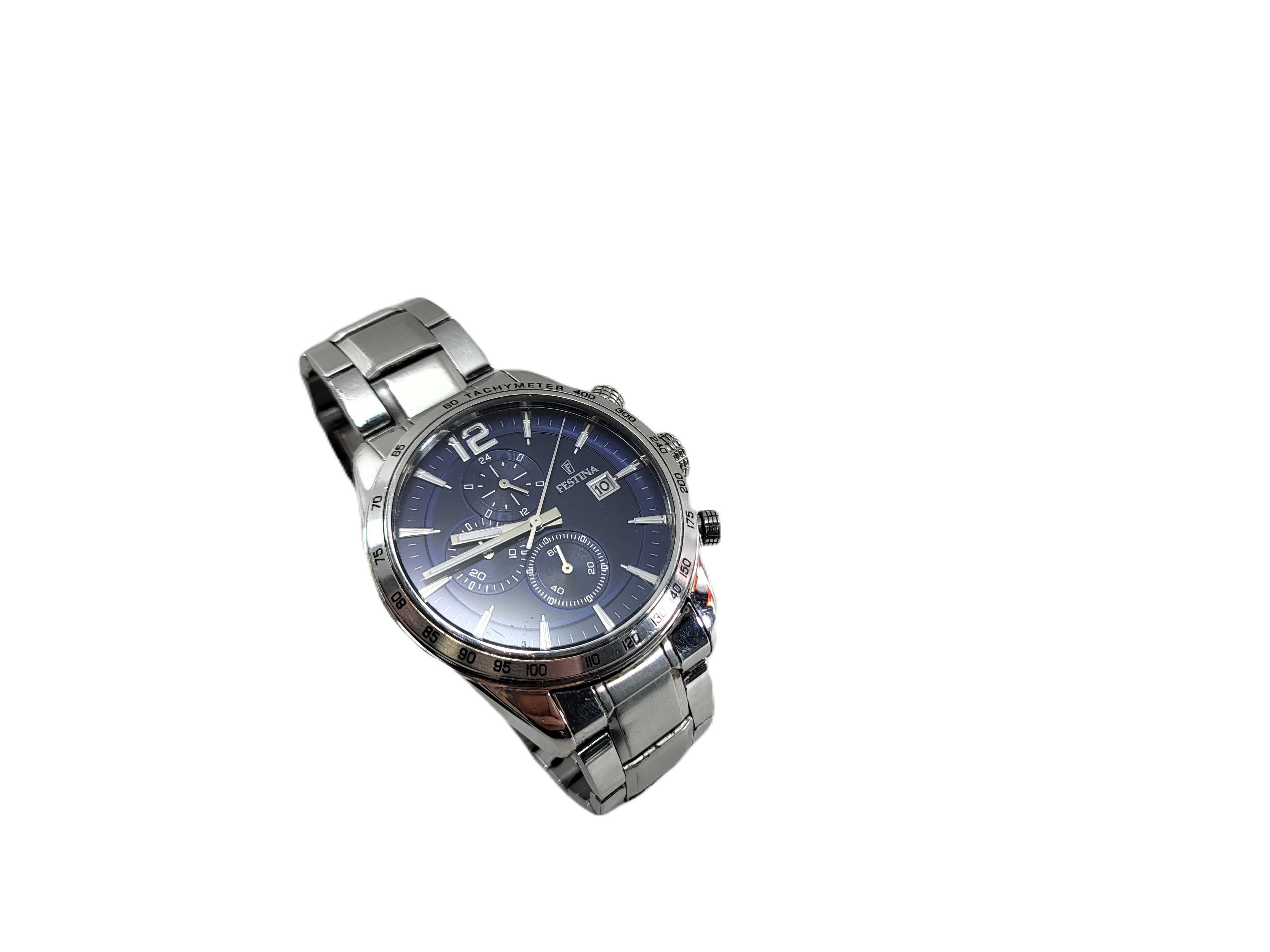 Zegarek męski Festina Timeless Chronograph F16759/3 srebrny