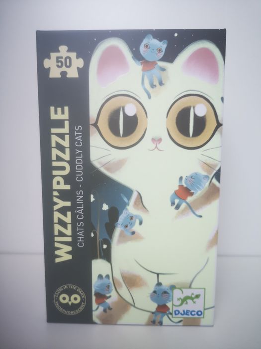 Milutkie Kotki puzzle tekturowe świecące w ciemności 50 el. Wizzy