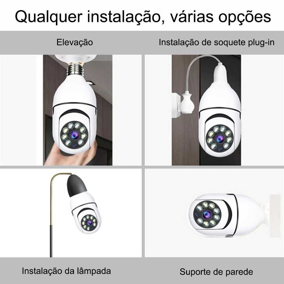 câmera de vigilância rastreamento humano com adaptador de casquilho