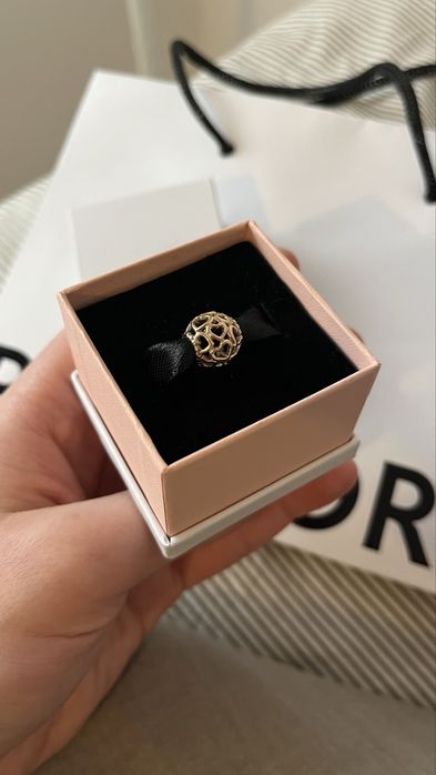 Pandora charms różowe złoto serce oryginalny prezent