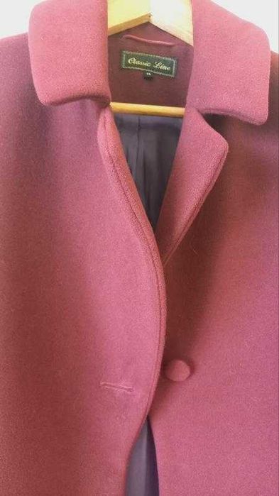 Пальто Марсала 80% шерсть