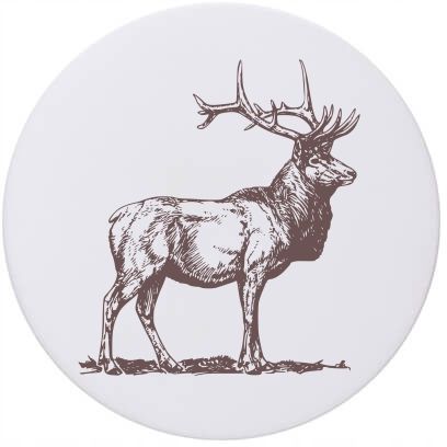 Podkładki ceramiczne pod Kubek x4 JELEŃ PODKŁADKI DLA MYŚLIWYCH