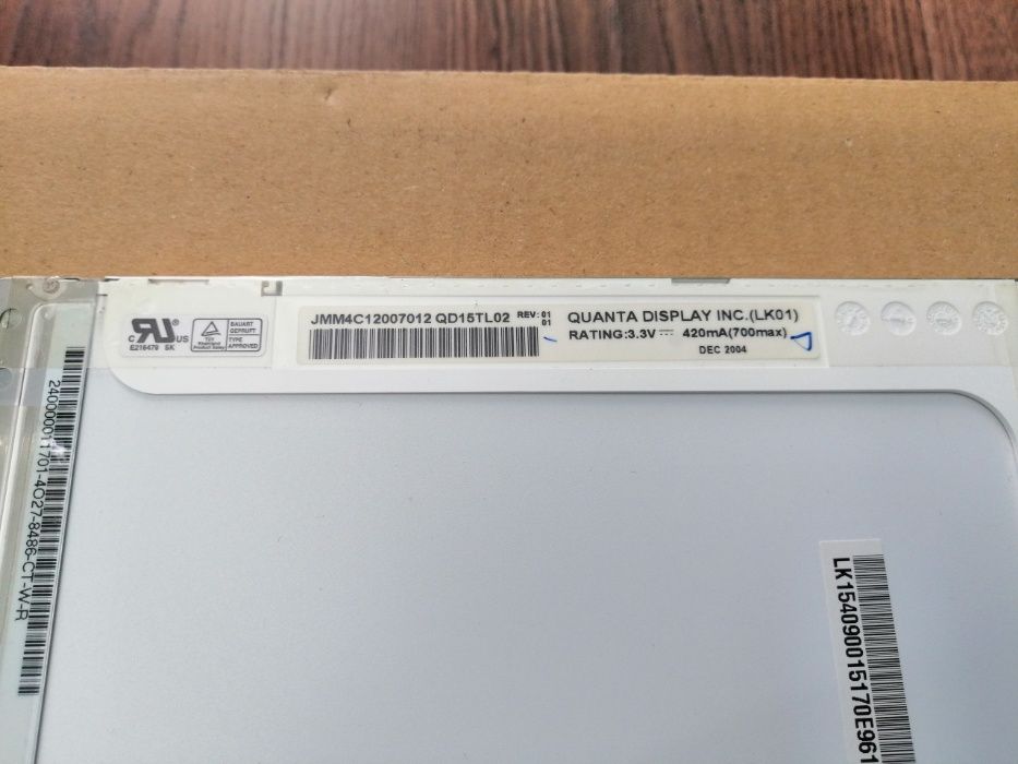 Matryca Quanta QD15TL02 15,4" 1280x800 matowa 30-pin