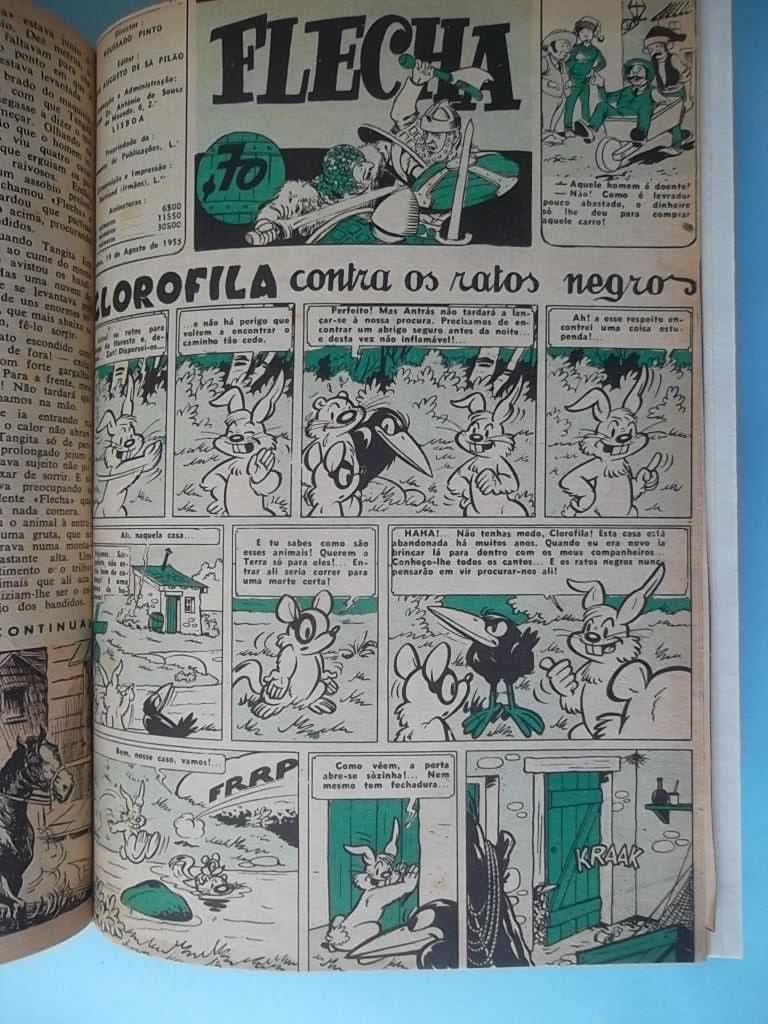 "Flecha" (1954) Completa Nº 1 a 37, com as separatas.