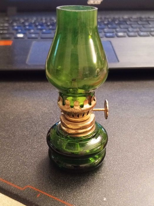 lampa naftowa mini - zielona