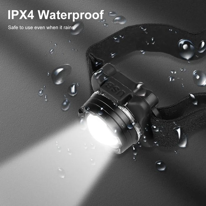 Luz de mineiro Led a bateria - luz normal + luz vermelha - novo