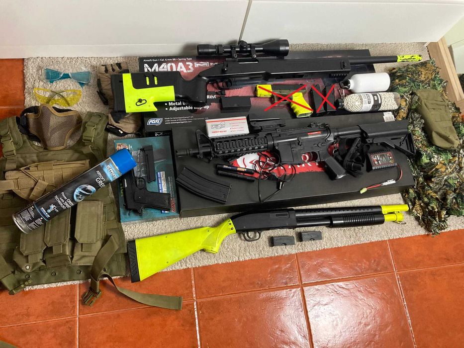 Airsoft Shotgun + 2 Carregadores