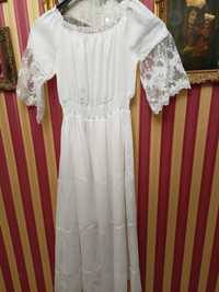 Biała sukienka boho M