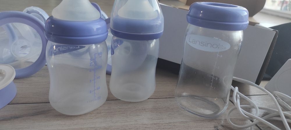 Kompletny zestaw laktator lansinoh elektryczny podwójny