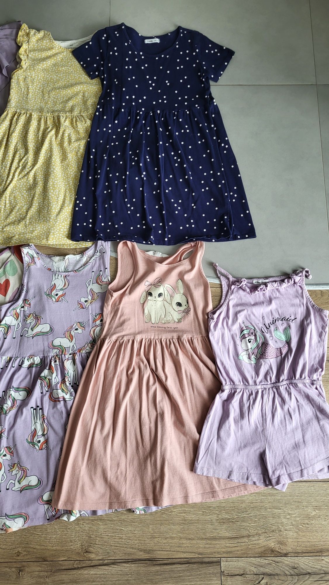 13 sukienek h&m paka zestaw sinsay sukienki lato bawelna 100% 134/140