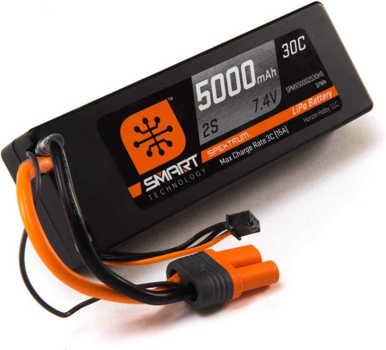 Батарея аккумулятор Spektrum 7.4V 5000mAh 2S 30C LiPo Battery IC5