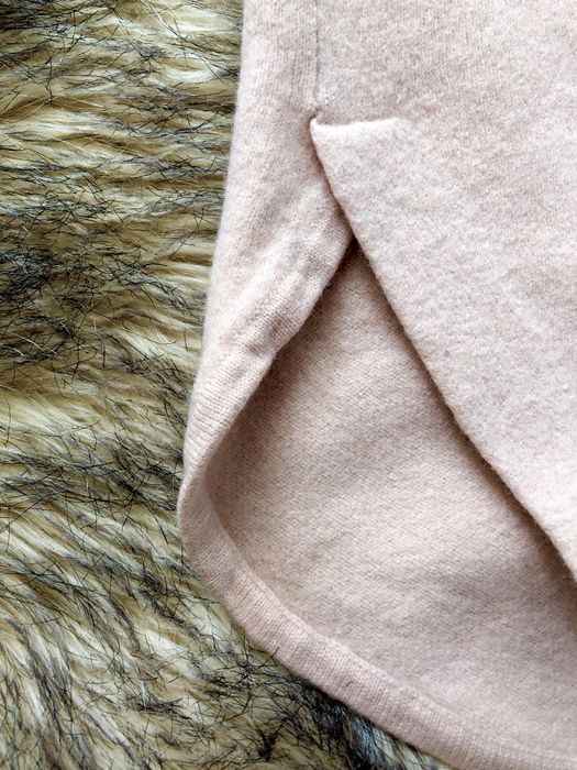 Sweter damski wełna jedwab kaszmir włoski róż pudrowy z wysylką