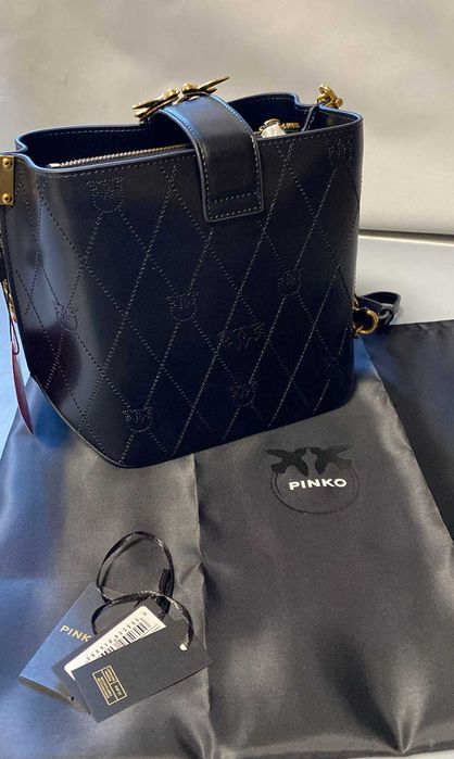 torebka pinko love one bucket wave czarna