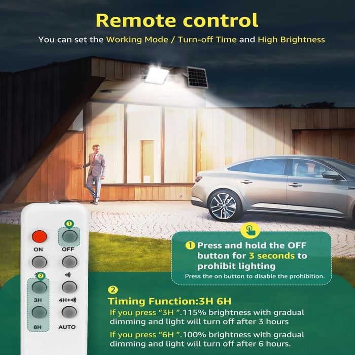 Projector de led 10w com sensor e comando