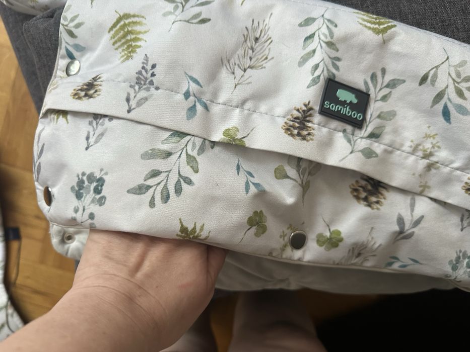 Zestaw Śpiworek +mufka SUPERB Eskimo Leśny Srebrny Samiboo.