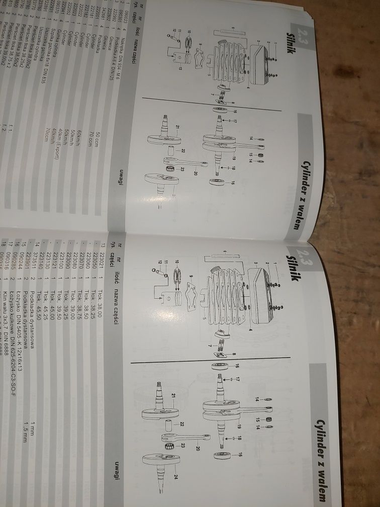 Katalog czesci instrukcja obsługi simson sr50 sr80 skuter rama silnik