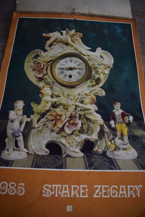 Duże kalendarze z 1985 - stare zegary i antyki
