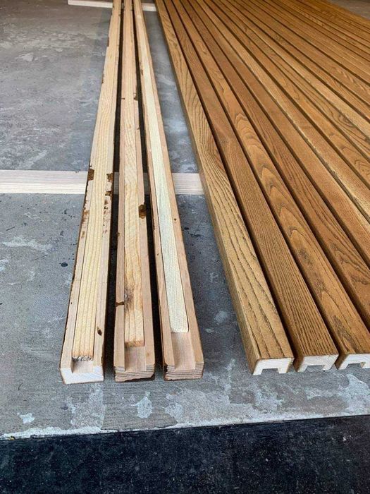 Декоративні дерев'яні рейки, балки, панелі з дерева.