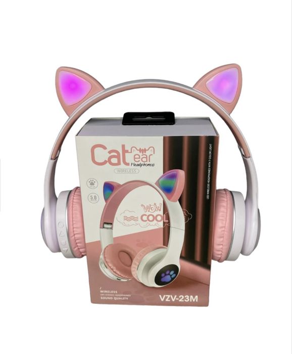 Навушники бездротові з котячими вухами